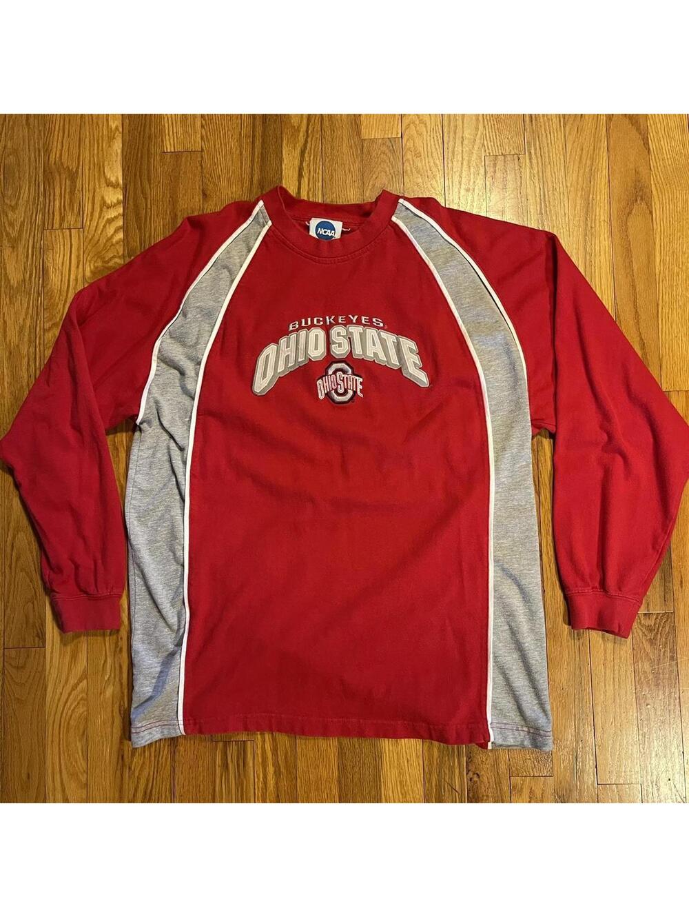 Vintage Ohio State Buckeyes NCAA long-sleeve shirt Raglan sweater Embroidered XL